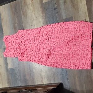 Trina turk sleeveless lace overlay floral dress 👗 😍